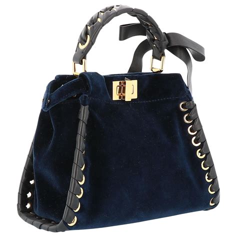 blue peekaboo fendi|Fendi peekaboo blue velvet.